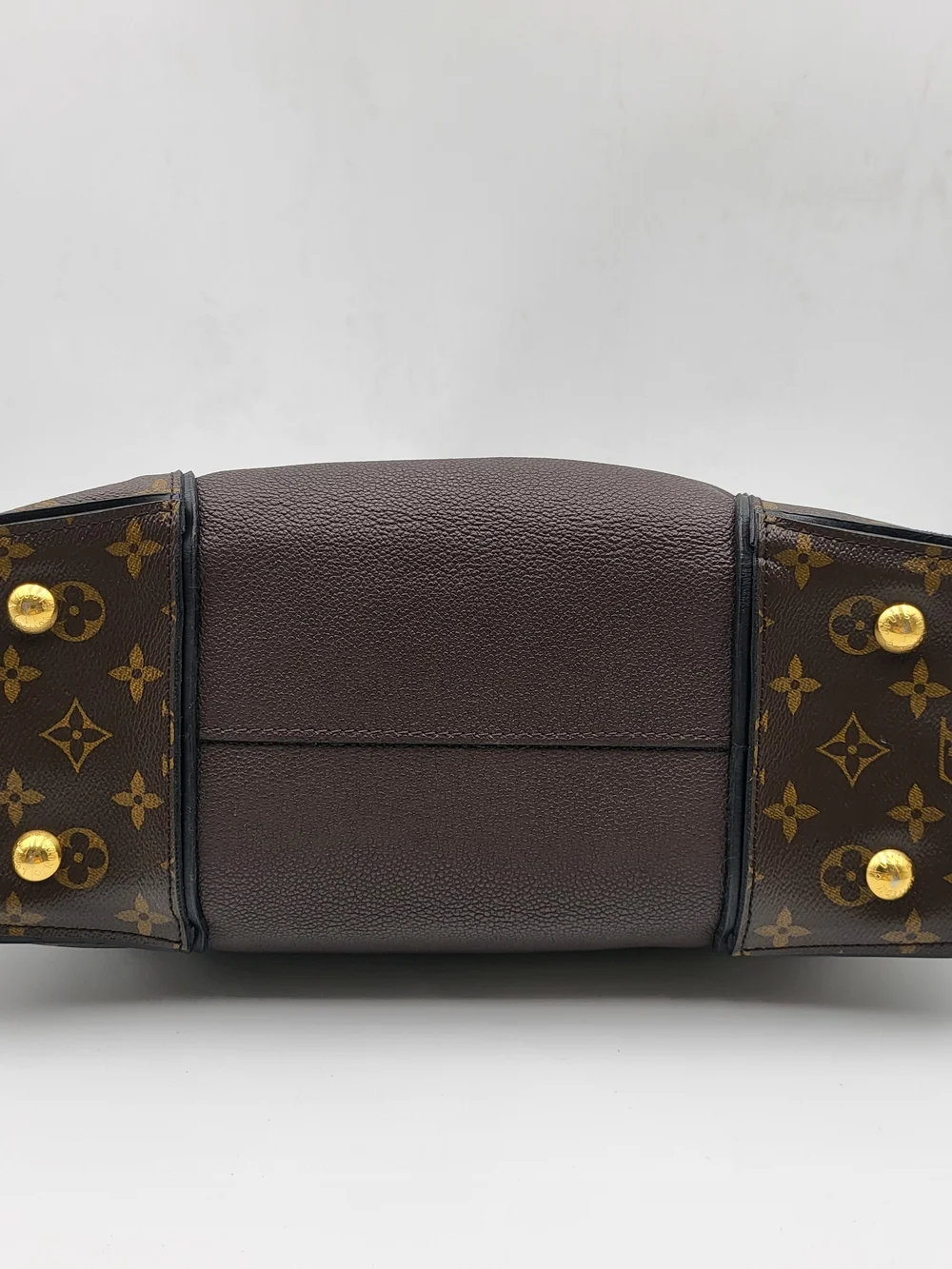 LOUIS VUITTON Veau Cachemire W Monogram Tote PM Chocolate, Auth w/COA....